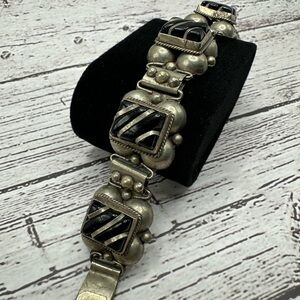 Silver and Black Women's Bracelet 1940’s